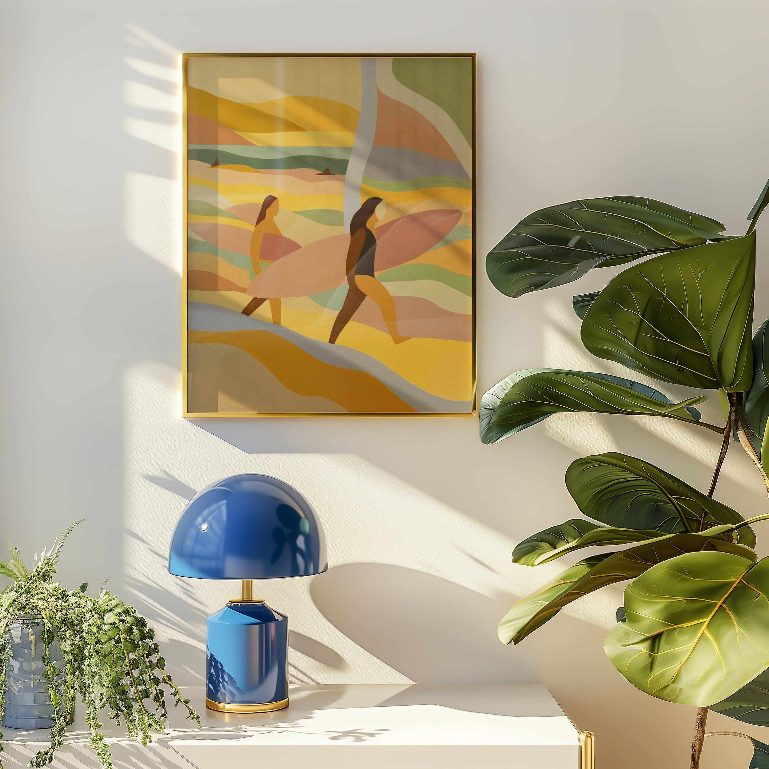 Behind the waves print