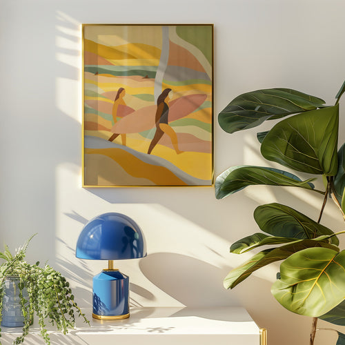 Behind the waves print