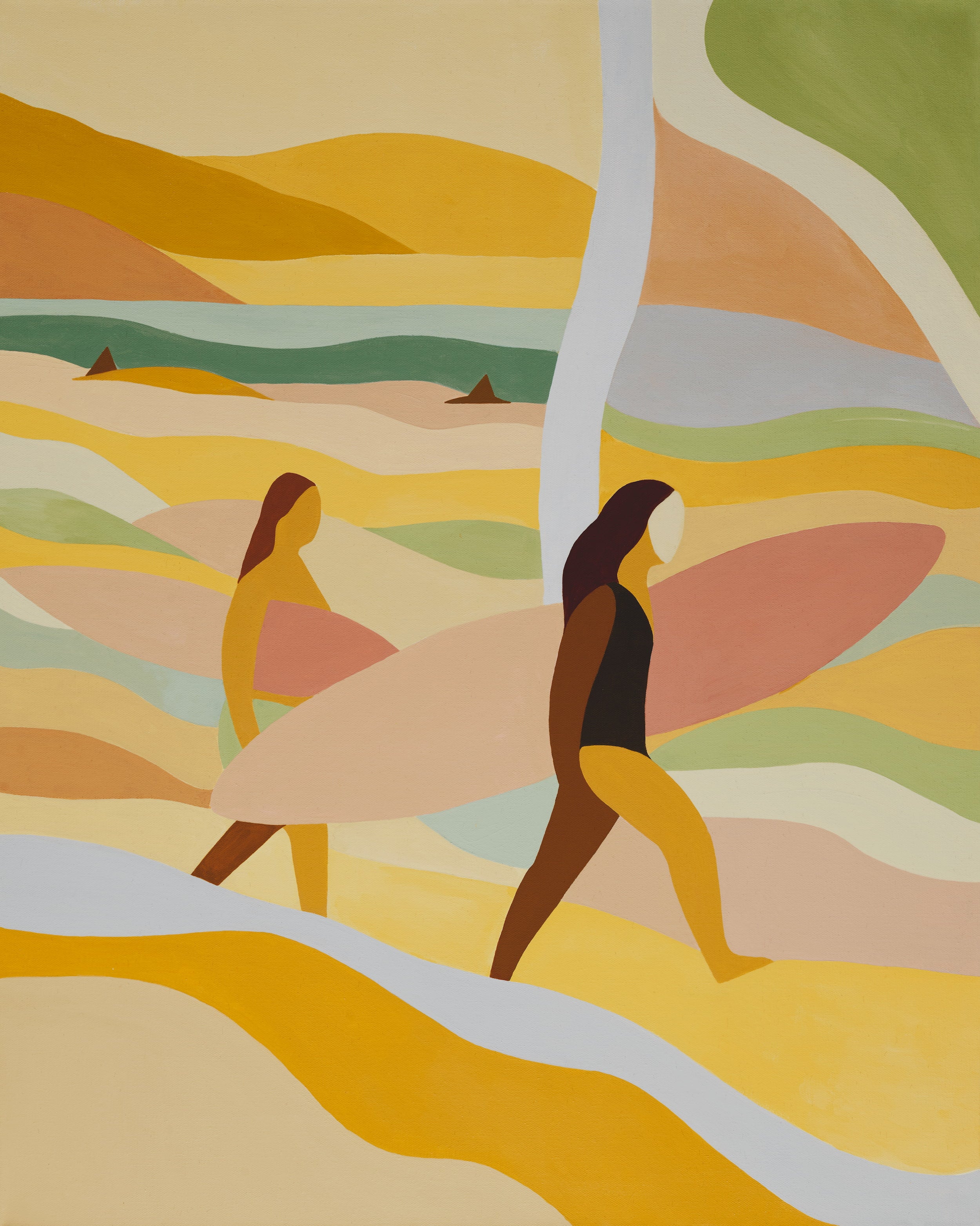 Behind the waves print